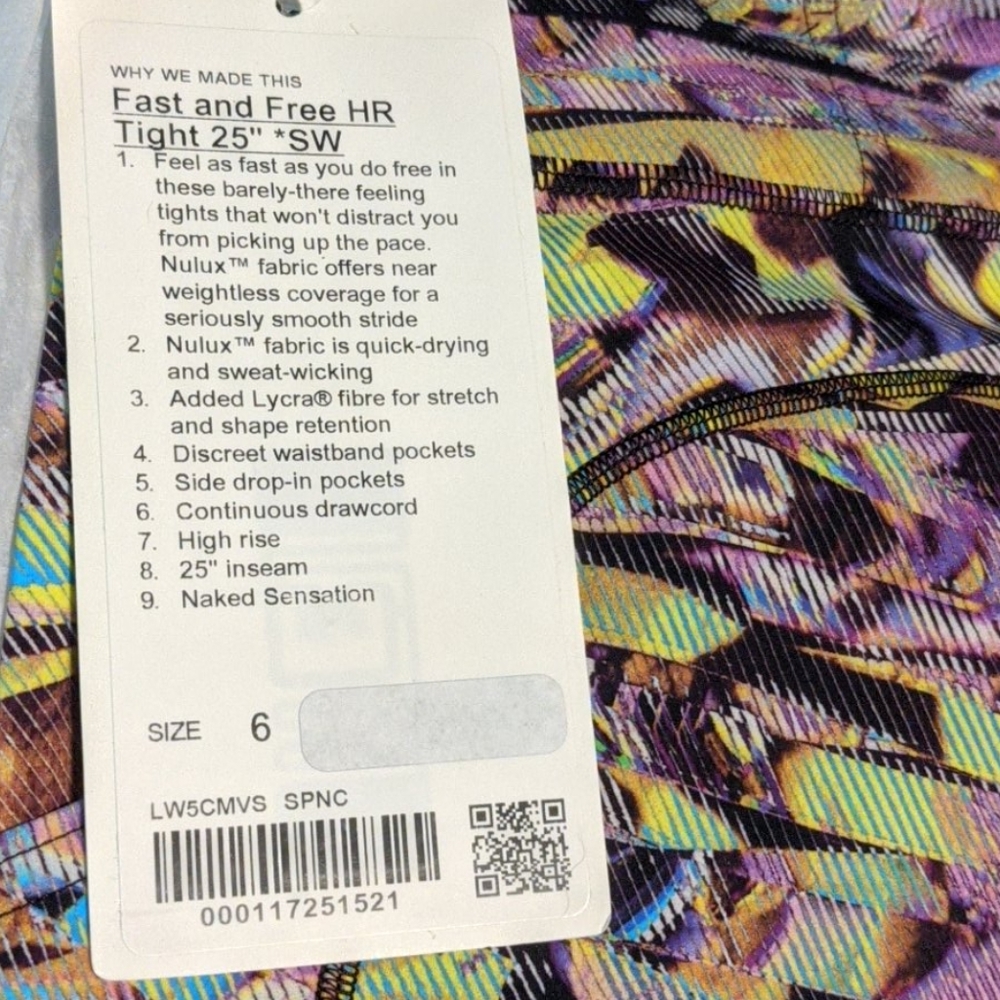 Lululemon Seawheeze HR fast and free size 6